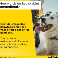 AdTab Anti Vlo en Teek Kauwtabletten Hond 1,3-2,5 kg 3 tabletten