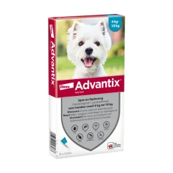 Advantix Spot On 100 Anti Vlooien en Teken Druppels Hond 4 - 10 kg 6 pipetten