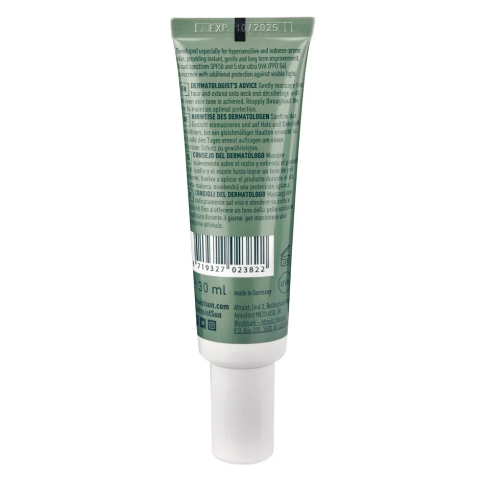 Altruist Zonnebrand Crème Anti-Roodheid en Pigment SPF 50 30 ml