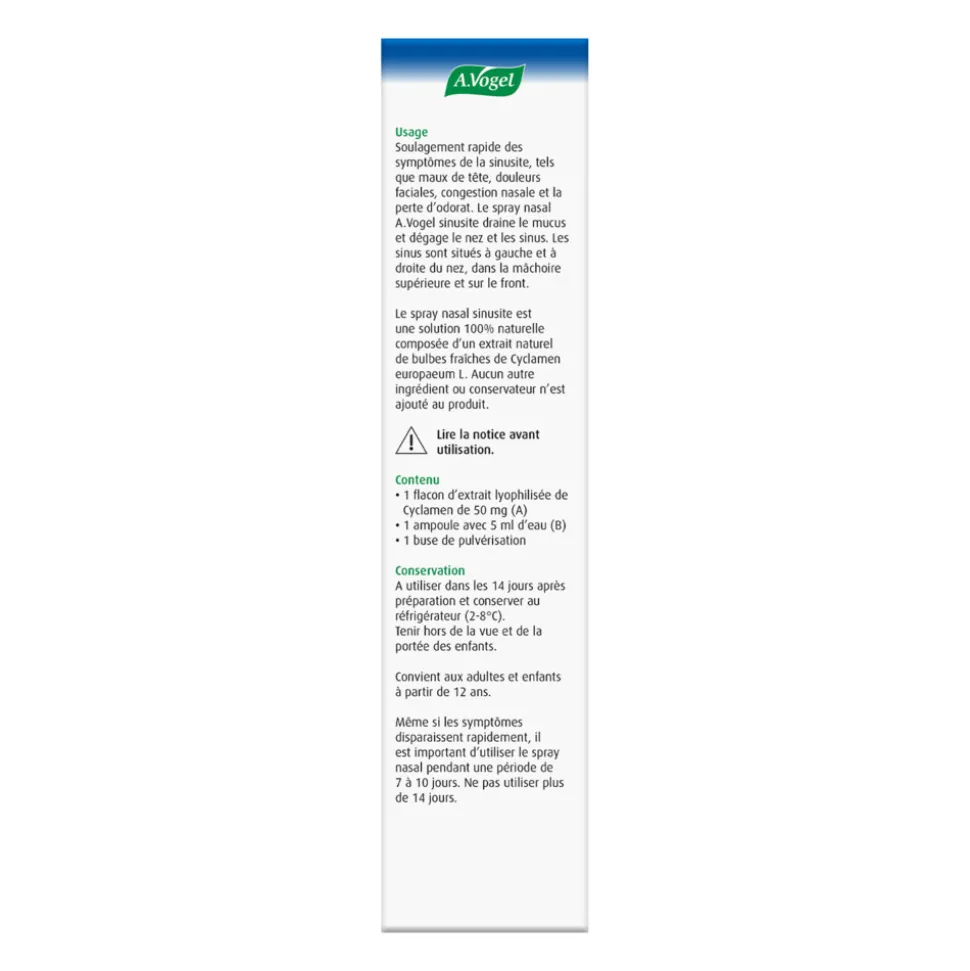 A.Vogel Neusspray Bijholteontsteking 50 mg