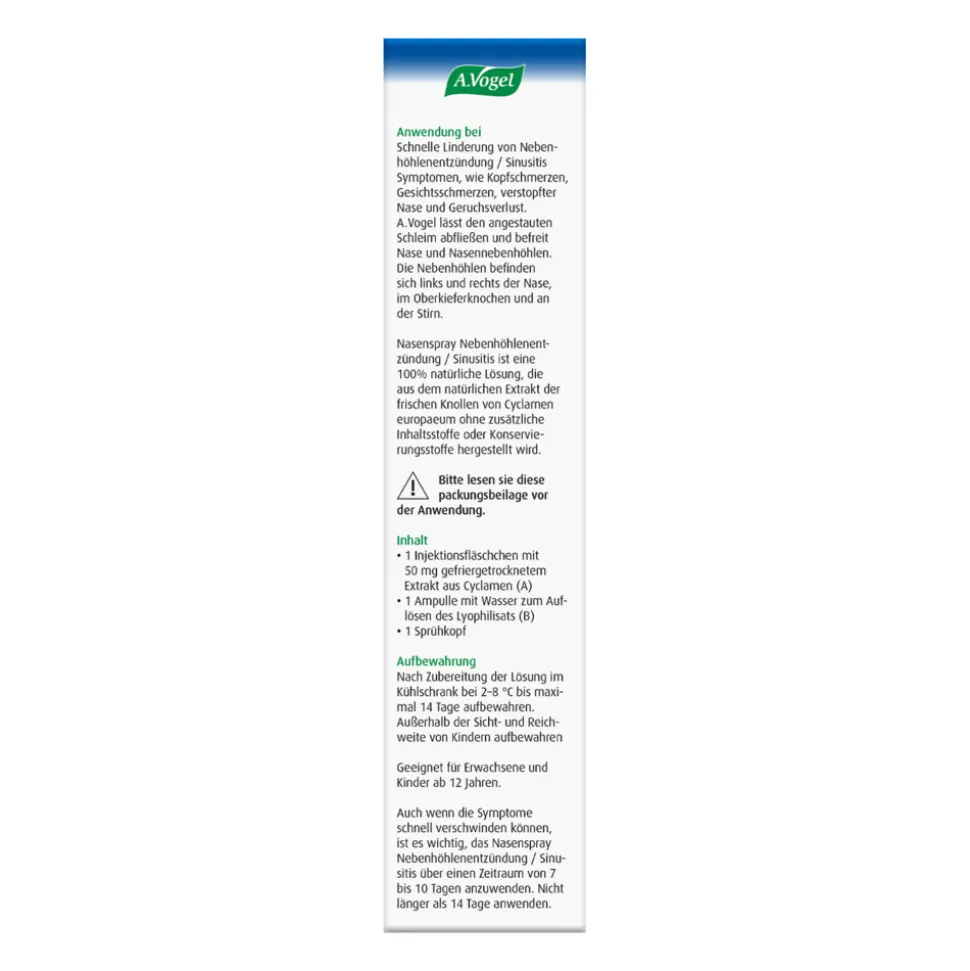 A.Vogel Neusspray Bijholteontsteking 50 mg