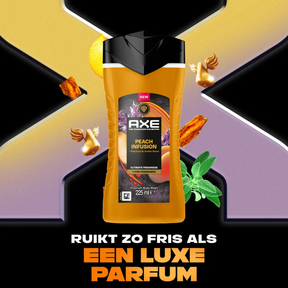Axe Douchegel Peach Infusion 225 ml
