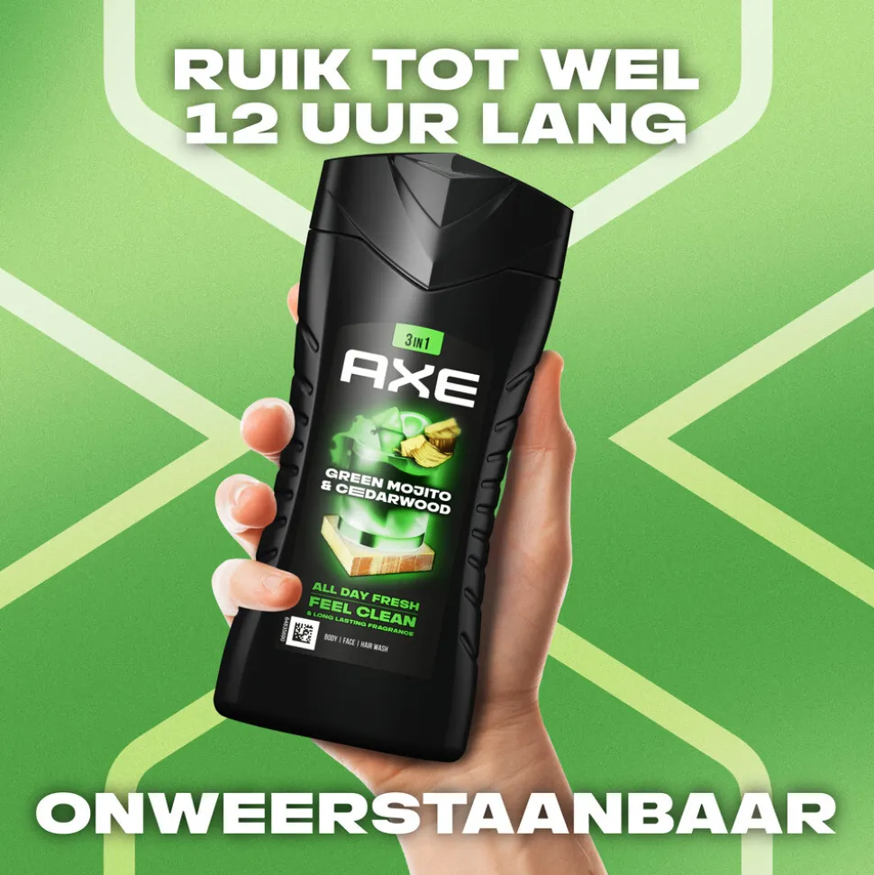 Axe 3-in-1 Douchegel Green Mojito & Cedarwood 250 ml