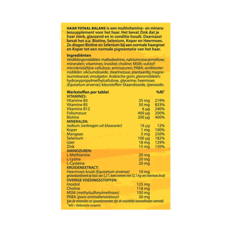 Bloem Haar Totaal Balans 60 tabletten