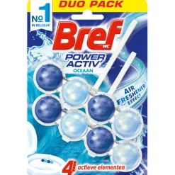 Bref Toiletblok Power Activ Oceaan 2 stuks