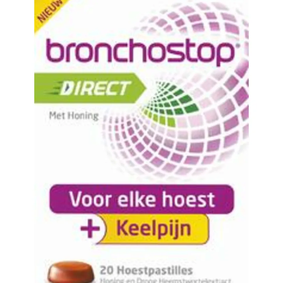 Bronchostop Hoestpastilles Direct Met Honing 20 stuks