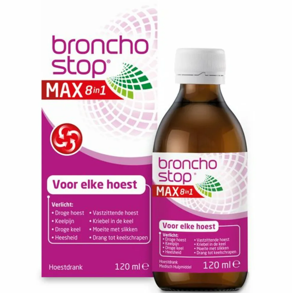 Bronchostop Max 8-in-1 Hoestdrank 120 ml