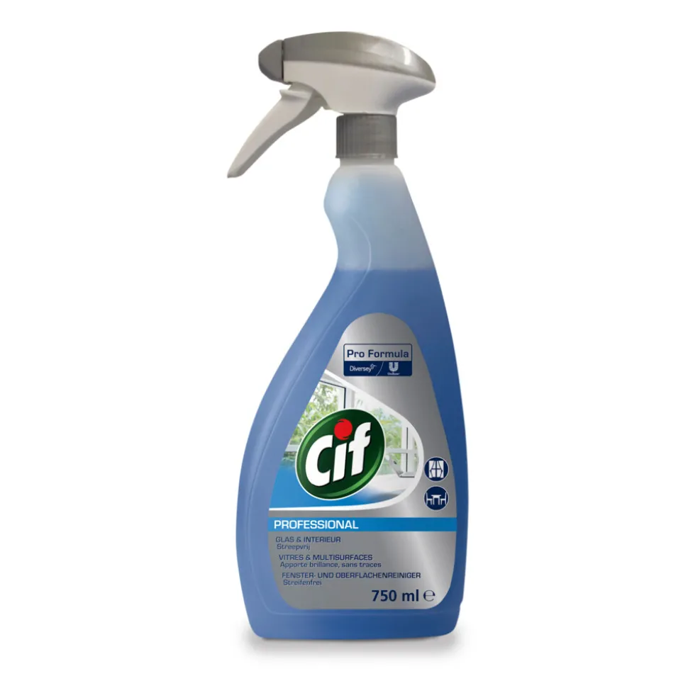 Cif Professional Glas -en Interieurreiniger Pro Formula 750 ml
