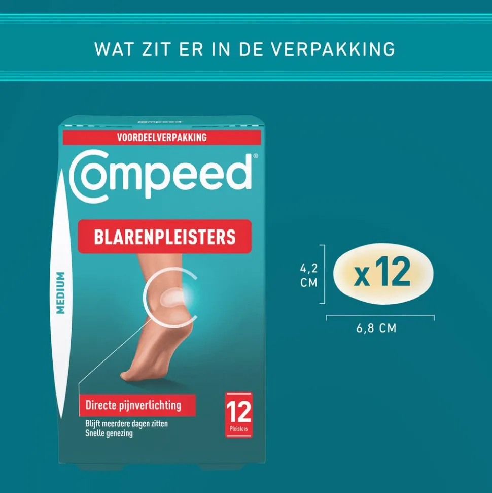 Compeed Blarenpleister Medium Hiel 12 stuks