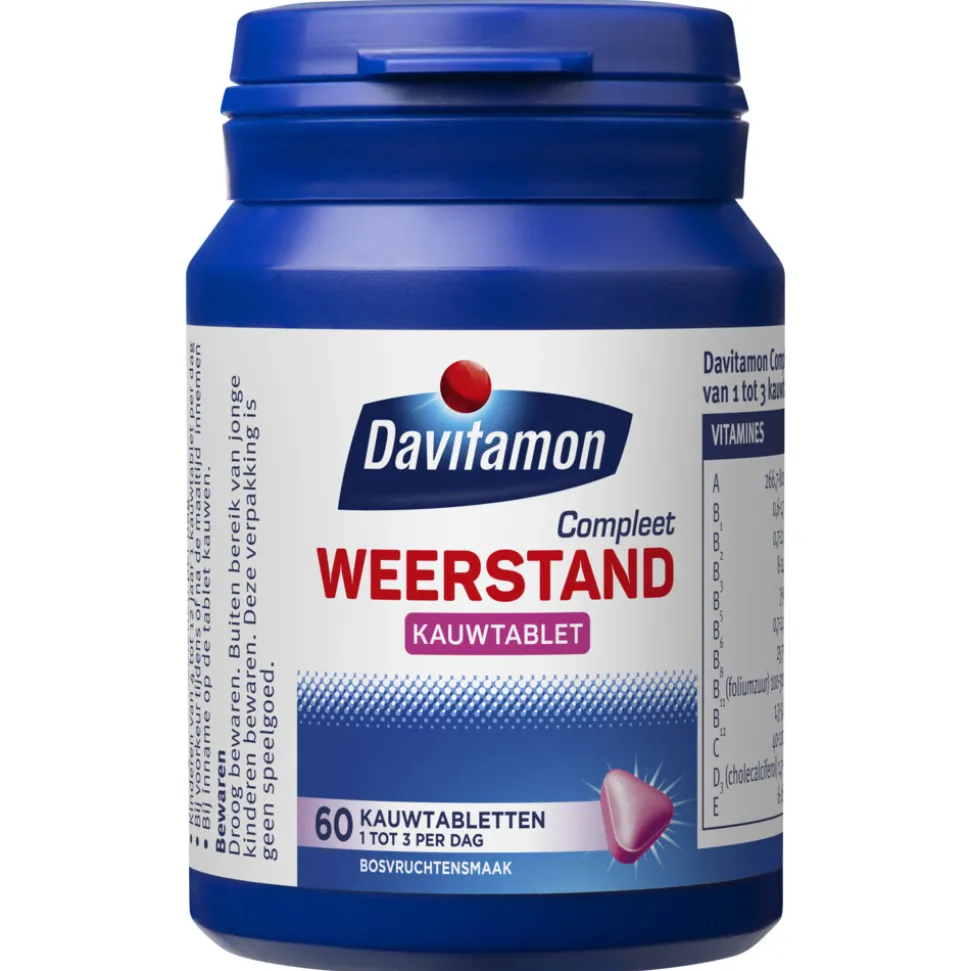 Davitamon Compleet Weerstand Hoog Gedoseerd Bosvruchten 50 kauwtabletten
