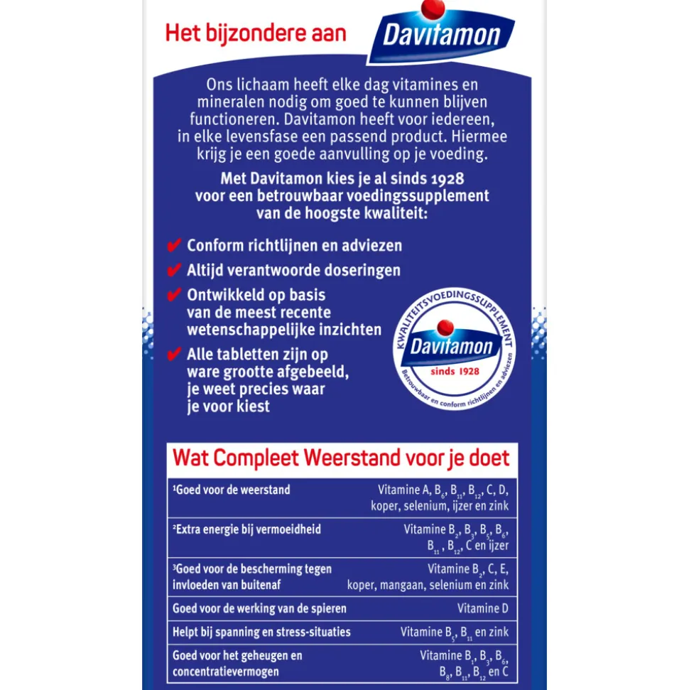 Davitamon Compleet Weerstand Hoog Gedoseerd Bosvruchten 50 kauwtabletten