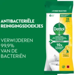 Dettol Reinigingsdoekjes Power & Fresh Citrus 110 stuks