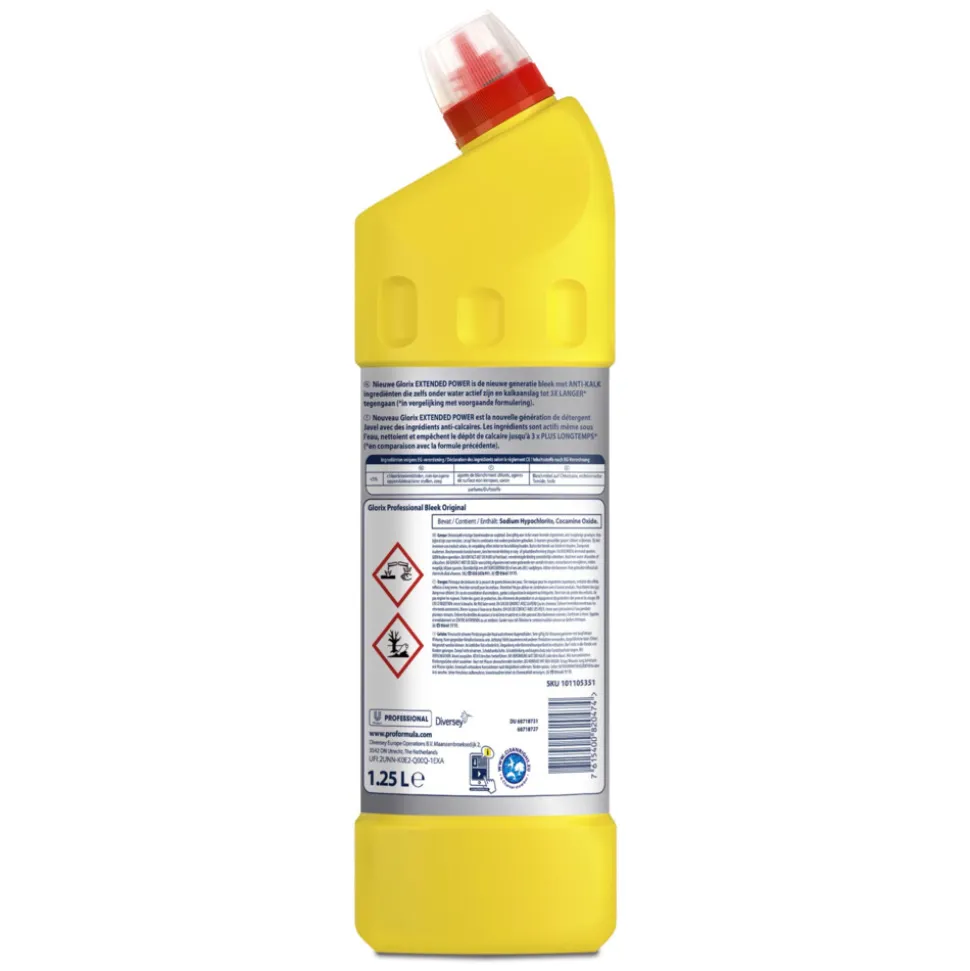 Glorix Professional Toiletreiniger Dikke Bleek Original Pro Formula 1,25 liter