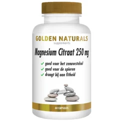 Golden Naturals Magnesium Citraat 250mg 60 vegacapsules