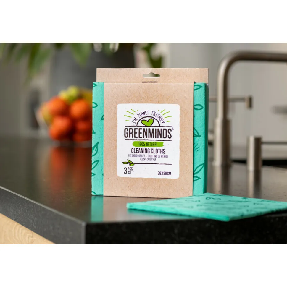 Greenminds Schoonmaakdoekjes 38x38 cm 3 stuks