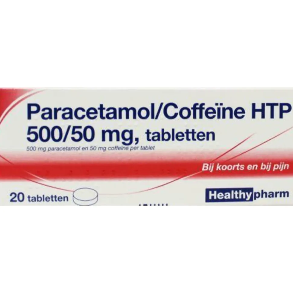 Healthypharm Paracetamol Coffeïne 500/50 mg 20 tabletten