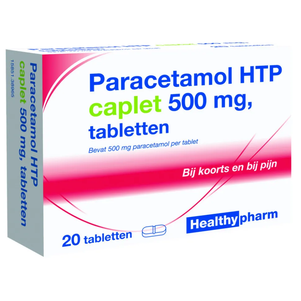 Healthypharm Paracetamol 500 mg Caplet 20 tabletten