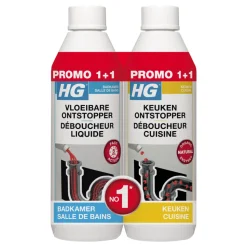 HG Vloeibare Ontstopper & Keukenontstopper Promopack 2 x 500 ml