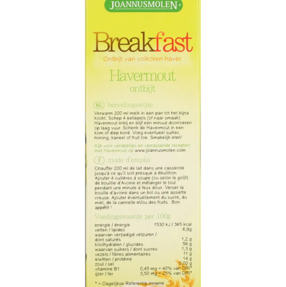 Joannusmolen Breakfast Havermout Eko 300 gr