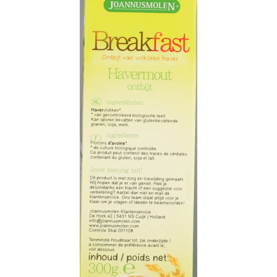 Joannusmolen Breakfast Havermout Eko 300 gr