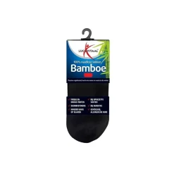 Lucovitaal Bamboe Enkelsok Zwart Maat 35-38 1 paar