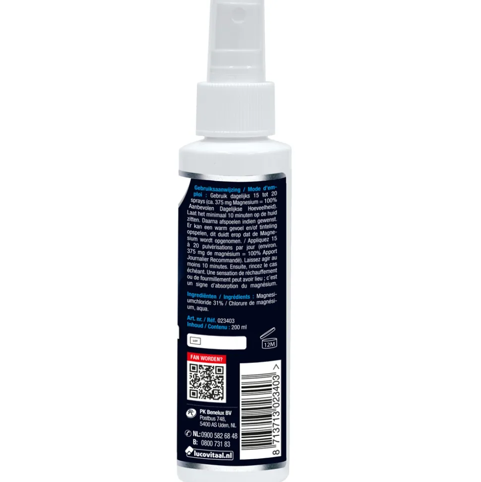 Lucovitaal Spray Magnesium Spierolie 200 ml