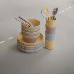 Mushie Kommen Set Powder Blue 2 stuks