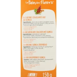 Pain fleur Crackers Quinoa 150 gr