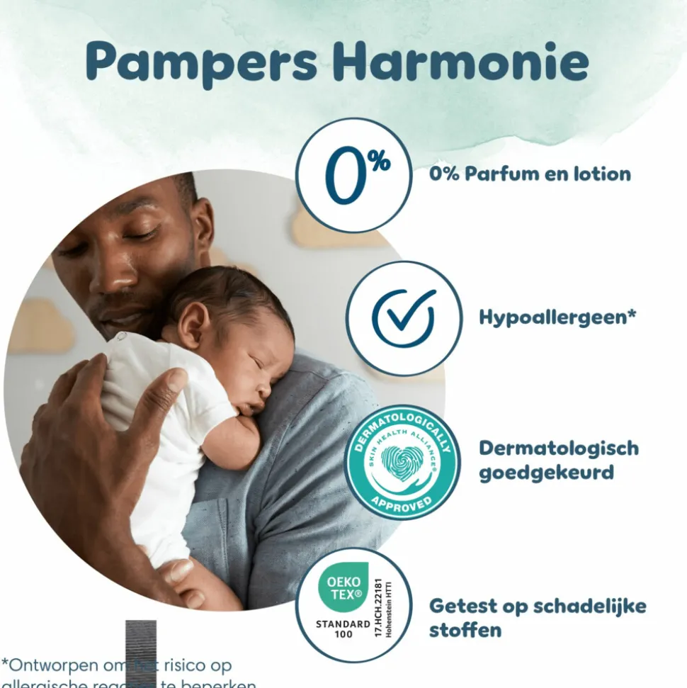 Pampers Harmonie Luiers Maat 1 (2-5kg) 180 stuks