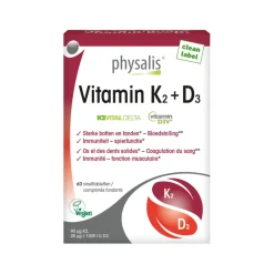 Physalis Vitamin K2 & D3 60 tabletten