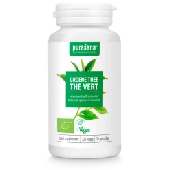 Purasana Single Plants Powders Groene Thee Extract Bio 120 capsules