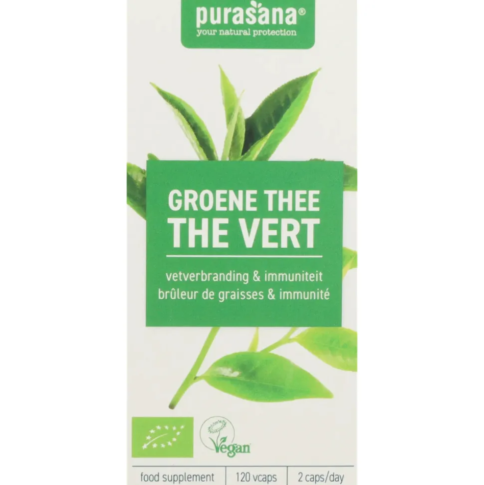 Purasana Single Plants Powders Groene Thee Extract Bio 120 capsules