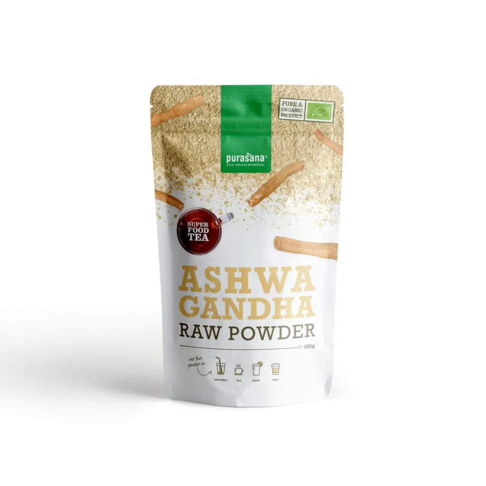 Purasana Super Spicy & Tea Bio Ashwagandha Poeder 100 gr