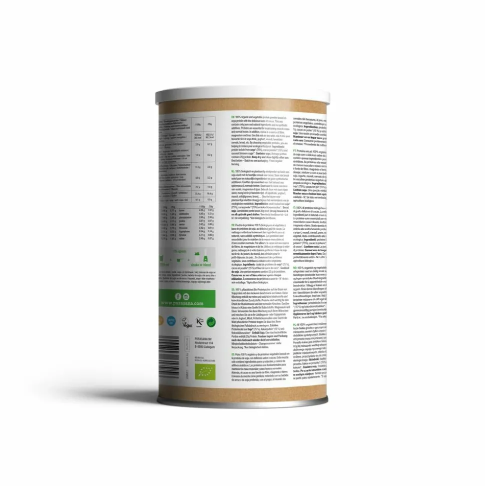 Purasana Vegan Soja Proteine cacao BIO 400 gr