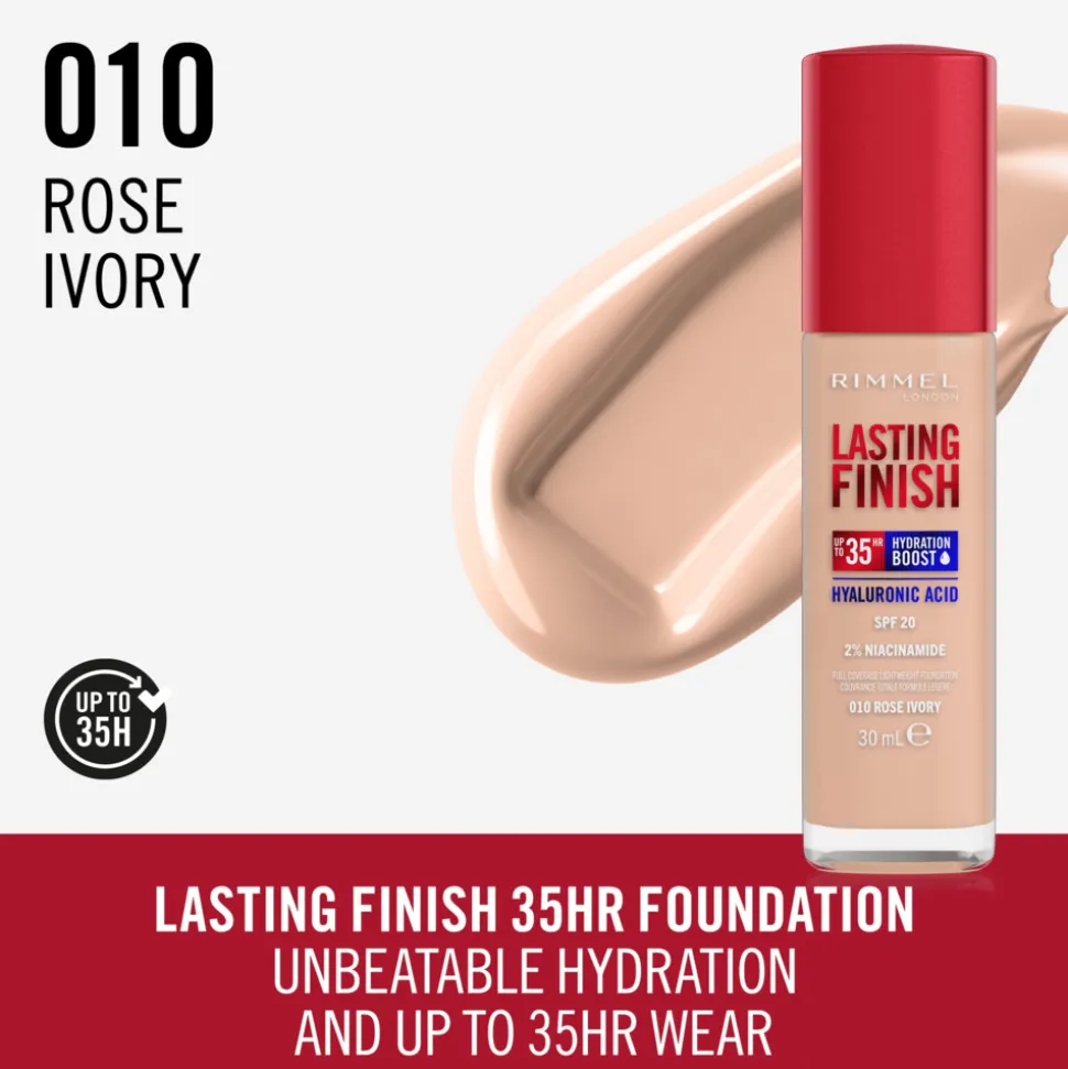 Rimmel Lasting Finish 35H Foundation Rose Ivory 010 30 ml