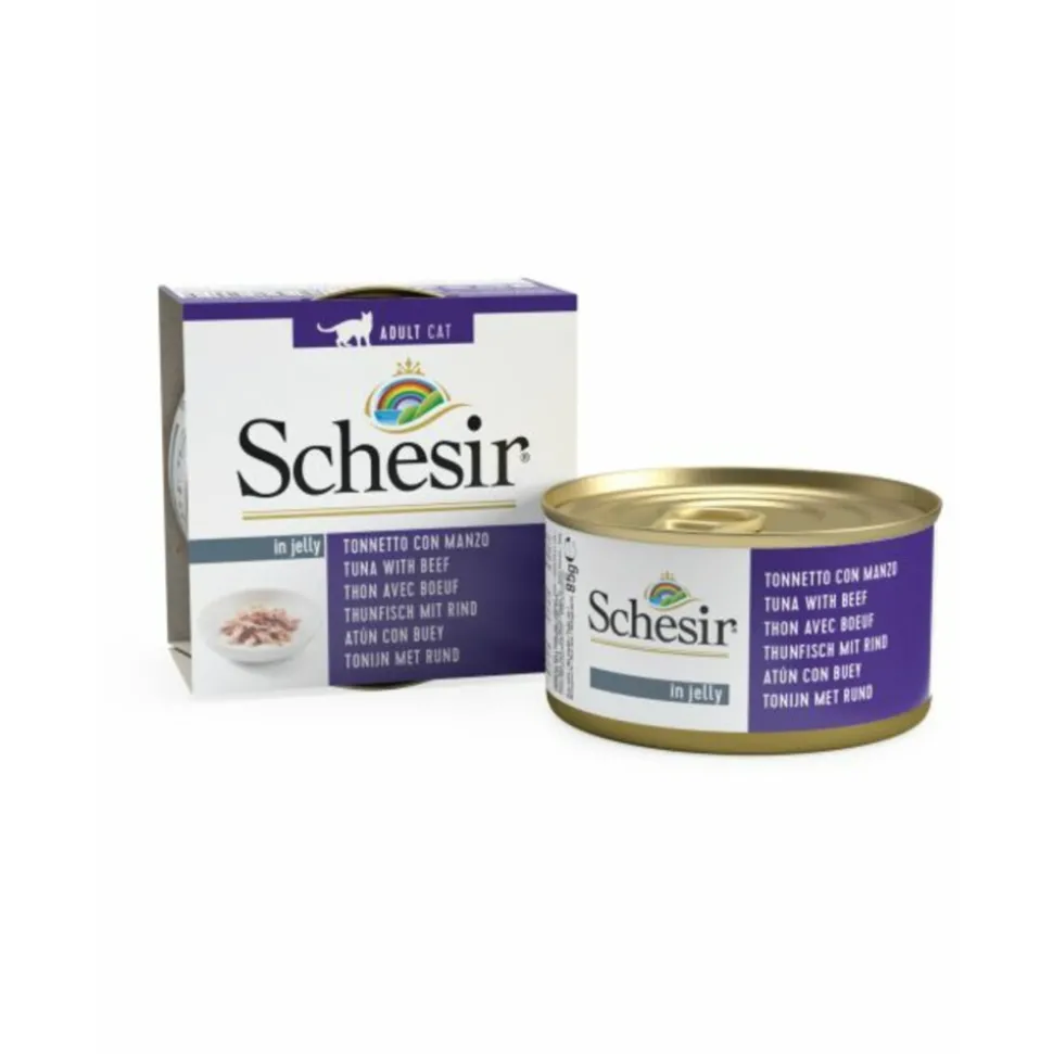 Schesir Kattenvoer Tonijn - Rund 85 gr