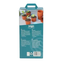 SOGO Plastic Potje Terra Kleur 9 cm 18 stuks