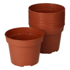 SOGO Plastic Potje Terra Kleur 13 cm 12 stuks