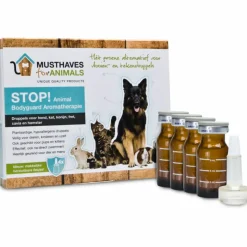 STOP! Animal Bodyguard Aromatherapie Anti Vlooien en Teken Druppels Hond en Kat 4 x 8 ml
