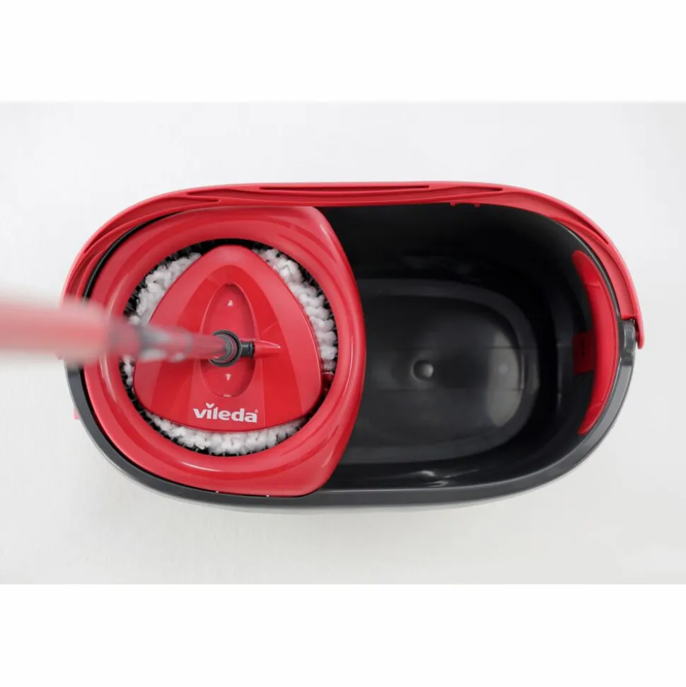 Vileda Turbo 3in1 Mopset - Met Pedaalsysteem Zwart Rood Wit Blauw 1 set