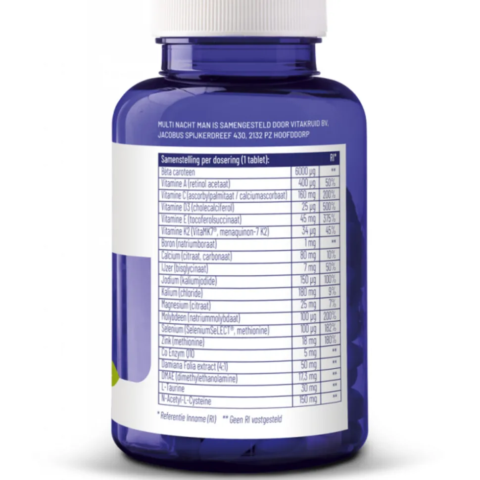 Vitakruid Multi Nacht Man 90 tabletten