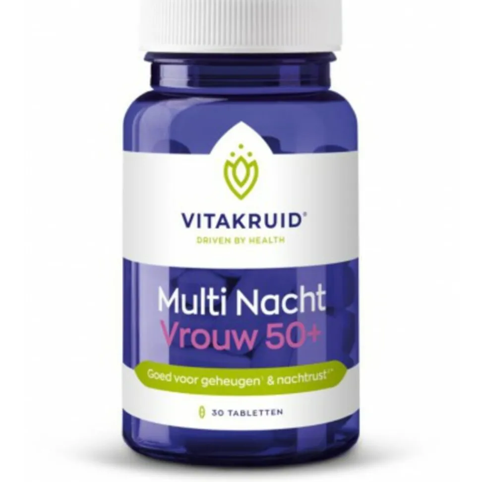 Vitakruid Multi Nacht Vrouw 50+ 30 tabletten