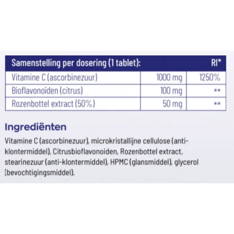 Vitakruid Vitamine C 1000 mg 100 tabletten