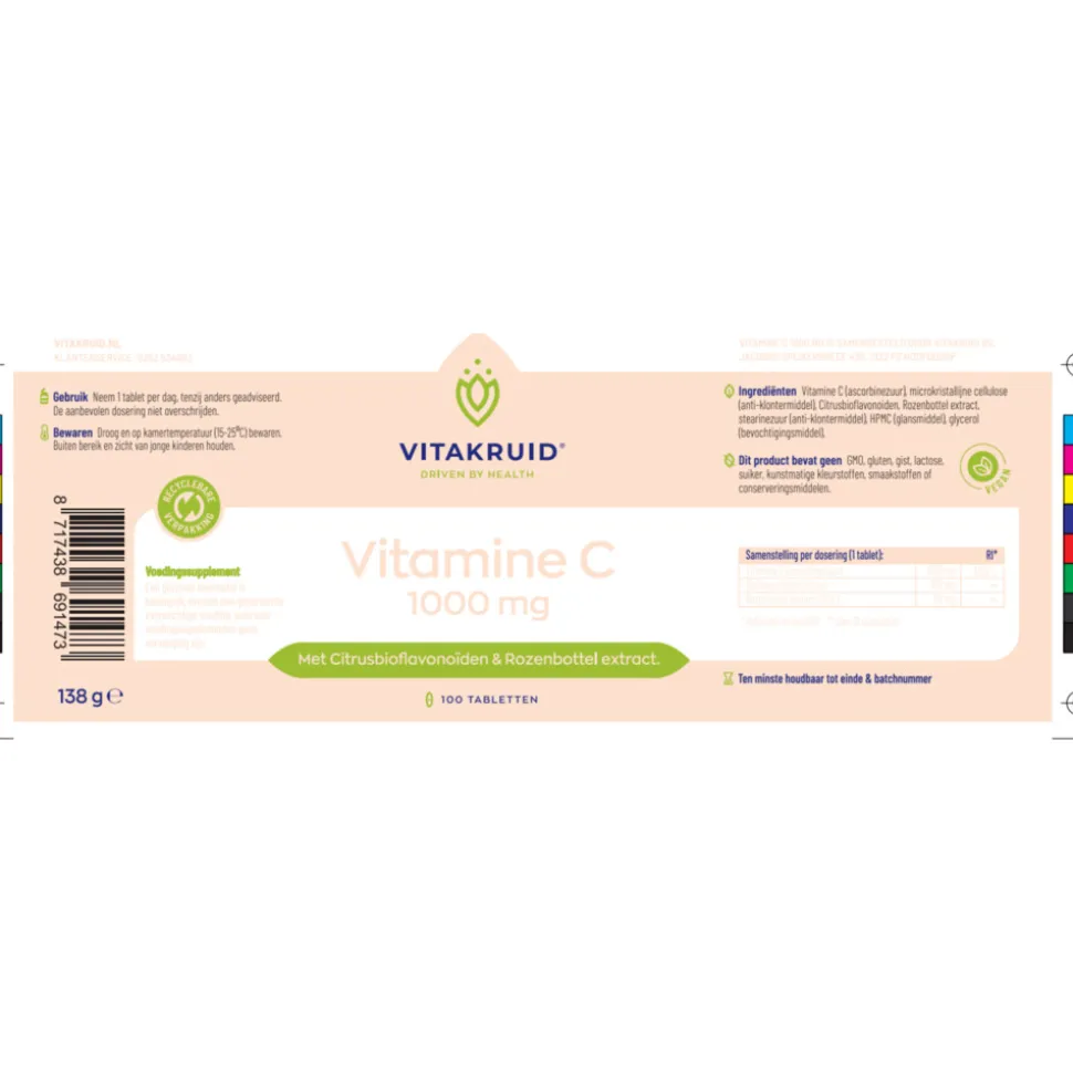 Vitakruid Vitamine C 1000 mg 100 tabletten