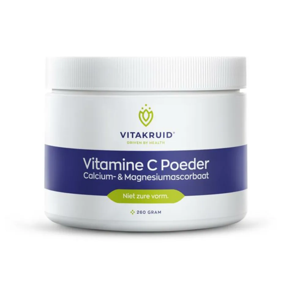 Vitakruid Vitamine C Poeder Calcium- & Magnesiumascorbaat 260 gr