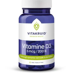 Vitakruid Vitamine D3 - 5 mcg 250 tabletten