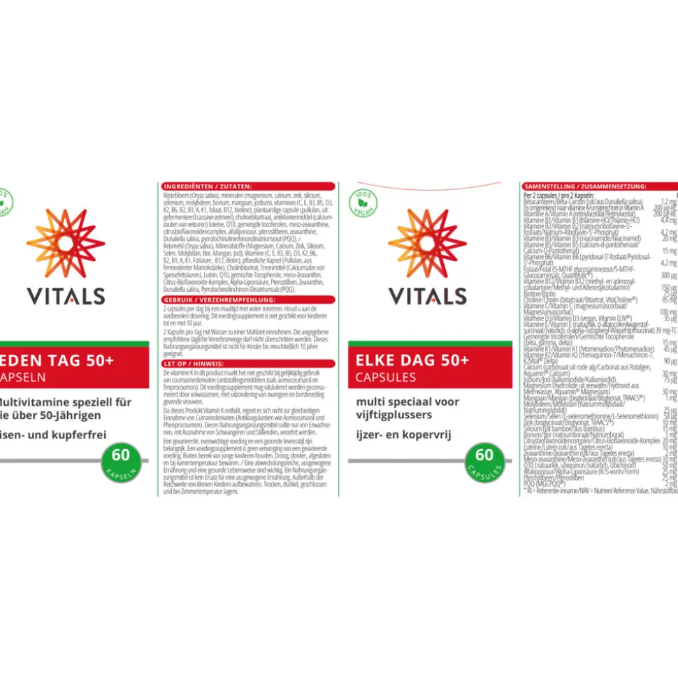 Vitals Elke Dag 50+ 60 capsules