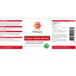 Vitals Folaat 5-mthf 400mg 100 capsules
