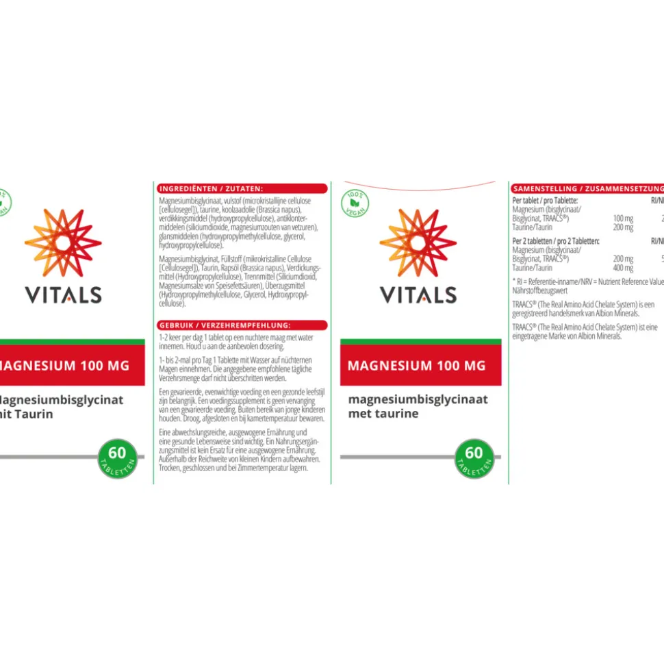 Vitals Magnesium 100mg 120 tabletten