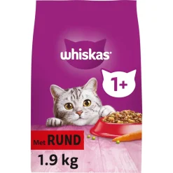 Whiskas 1+ Adult Katten Droogvoer Rund 1,9 kg